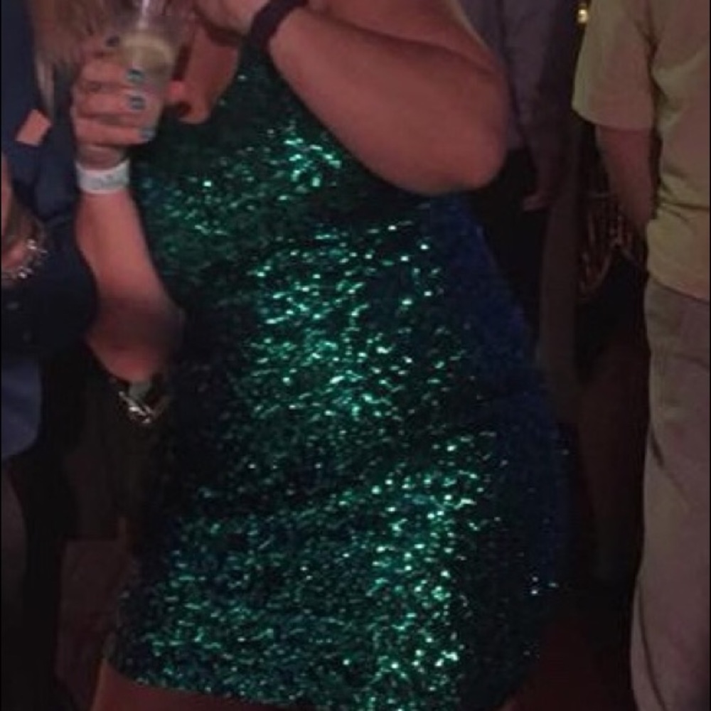 Worn once! Sequence teal blue green mermaid dress!